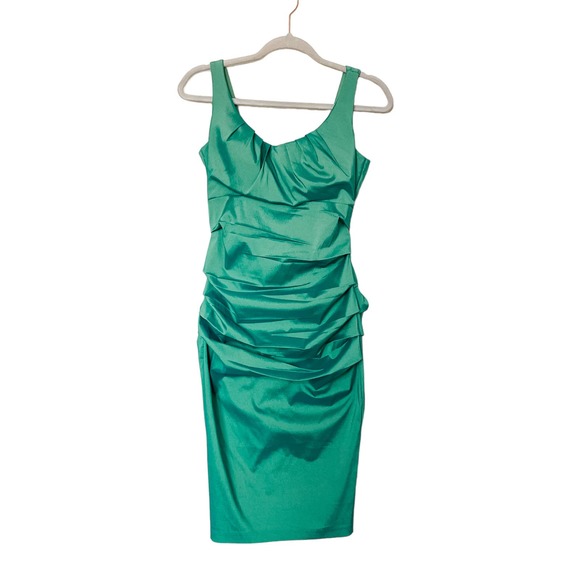 Sangria Sleeveless Midi Dress Green Size 6 - Picture 5 of 13
